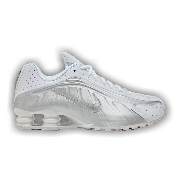 Nike Shox R4 'White Metallic Silver' 2024